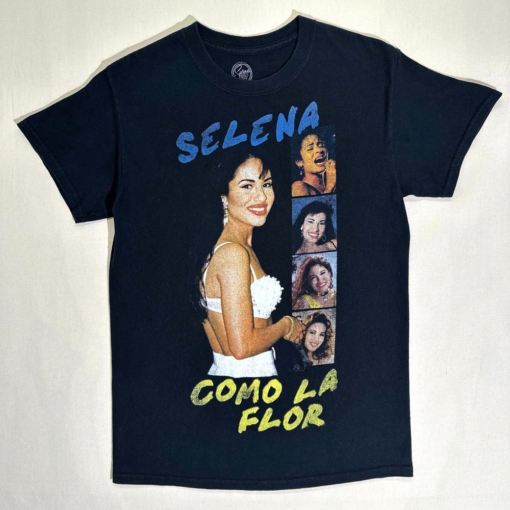 Selena Quintanilla Como La Flor T-Shirt Black Official Merch 2018 Size Small S